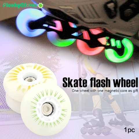 1 roue de patin à roulettes clignotante 72mm 76mm 80mm patins de Slalom à roues alignées roue lumineuse lumière Led roues de patinage brillantes ► Photo 1/6