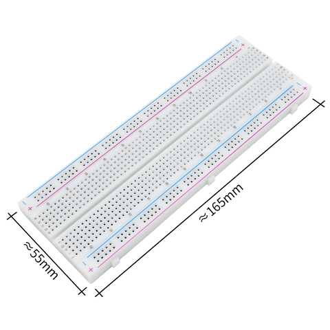 LIVRAISON GRATUITE! 10 pièces/lot platine de prototypage 830 points sans soudure carte à pain PCB MB-102 MB102 Test développer bricolage ► Photo 1/6