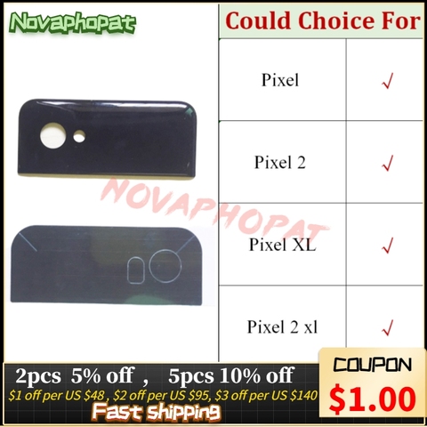 Novaphop – objectif de caméra arrière en verre avec bande + piste, pour HTC Google Pixel 2 5.0 XL 6.0 2XL ► Photo 1/6