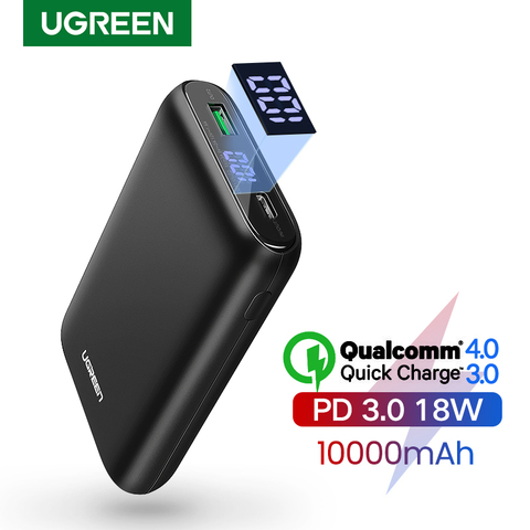 Ugreen Power Bank 10000mAh chargeur de batterie externe Portable Charge rapide 4.0 3.0 pauvre Bank pour Xiaomi Mi iPhone 11 PD Powerbank ► Photo 1/6