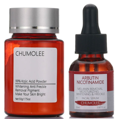 Chumolee – poudre d'acide kojique 99% + sérum d'alpha arbutine, élimine le Pigment d'acné Melasma, mélanine, soupe foncée, soins pour la peau, crème blanchissante pour le visage ► Photo 1/6