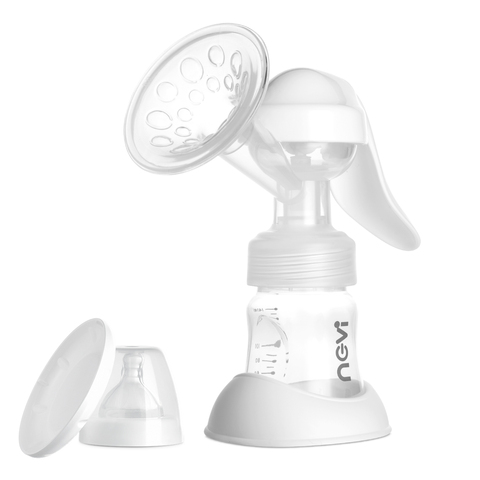 NCVI tire-lait manuel avec bouteille de lait, pompes d'allaitement portables 5oz, aspiration puissante en Silicone souple de qualité alimentaire sans BPA ► Photo 1/6