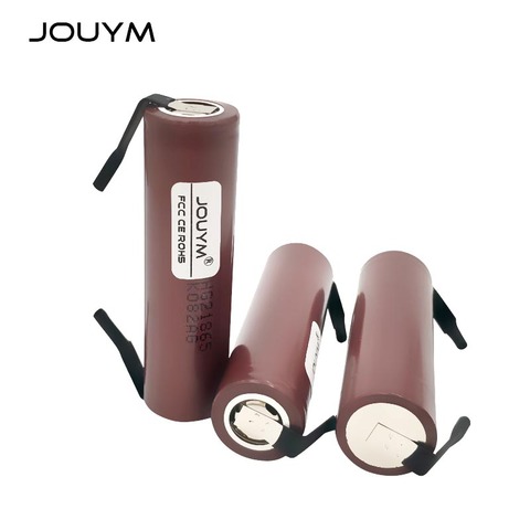 JOUYM bricolage HG2 18650 batterie 3000mAh 18650HG2 3.6V 30A haute puissance décharge Li-ion batterie Rechargeable pour 18650 haute intensité ► Photo 1/5