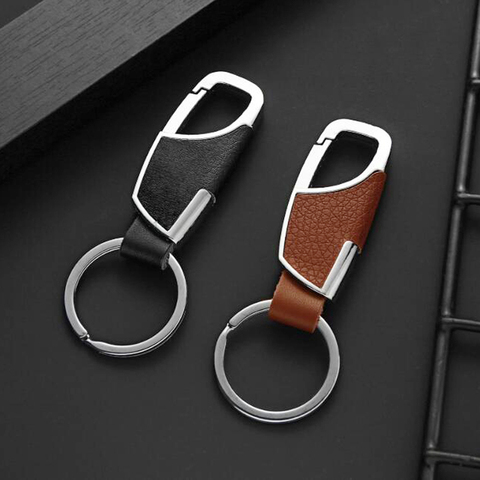 Nouveau mode voiture porte-clés nouveaux hommes en cuir taille suspendus porte-clés femmes cadeau bijoux porte-clés en métal ► Photo 1/6
