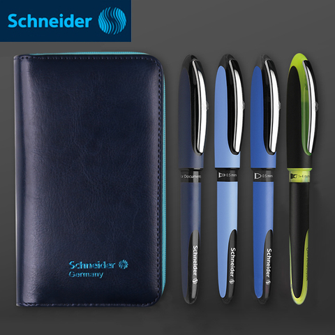 Stylo marqueur Schneider Gel, surligneur, stylo de signature, ensemble allemand, 0.6mm/0.3mm/0.5mm/1-4mm, boîte à crayons, cadeau ► Photo 1/6