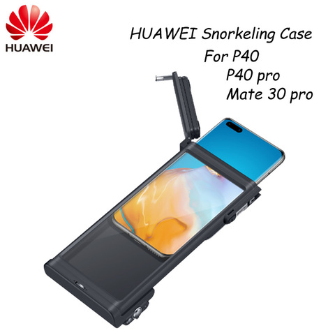 Coque de plongée avec tuba d'origine Huawei P40 Pro 10 mètres 60 min Max sous-marine housse de plongée étanche pour p40 pro mate30 pro ► Photo 1/6