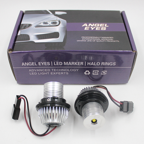 FSYLX-yeux d'ange pour bmw, 10W 6000K led, anneaux Halo, pour BMW E39 E53 E65 E66 e60 E61 E63 E64 E87, modèle de voiture E60 indicateur LED lumières ► Photo 1/6