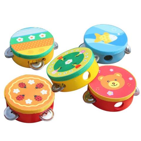 Enfants enfants musique jouets éducatifs dessin animé Mini Instrument de battement de musique main tambour bébé jouets ► Photo 1/6