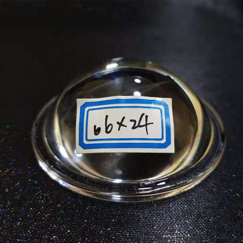 Lentille LED 66mm LED lentille convexe condenseur optique focalisation lentille en verre plano-convexe ► Photo 1/6