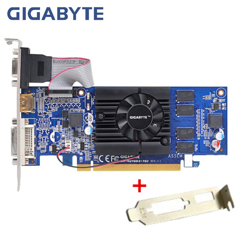 Gigabyte – carte graphique NVIDIA GT G210, 1 go, DDR3, 210 M, processeur ATX MATX, VGA, HTPC, pour écran d'ordinateur de bureau, GT210, 512M ► Photo 1/6