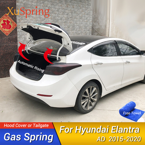 Kit de tiges de levage à ressort à gaz hydraulique, barres de support de choc pour porte arrière de voiture Hyundai Super Elantra Avante AD 2015 – 2022 ► Photo 1/5