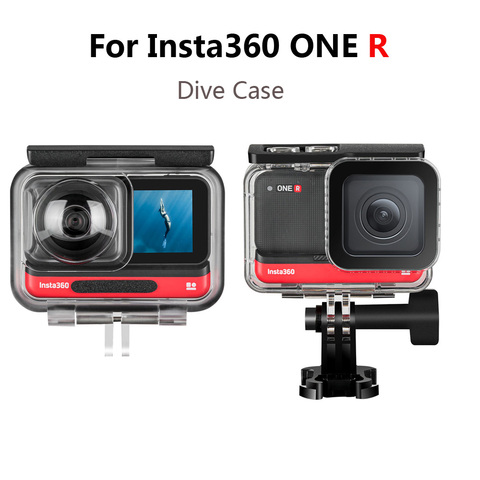 Coque de plongée Insta360 ONE R, grand Angle/double objectif 4K 360 Mod, étui étanche pour accessoires Insta 360 R ► Photo 1/6