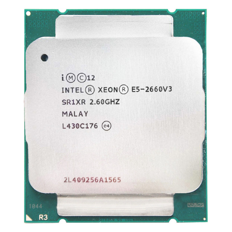 Processeur Intel Xeon E5 2660 V3 E5 E5-2660, V3 E5-2660V3, V3 2.6, 3.3Ghz, turbo fréquence 105 Ghz, 10 Core, 2011 W, LGA,-3 ► Photo 1/3