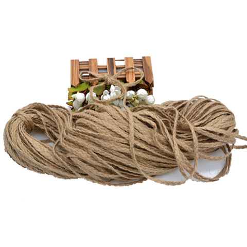 Fil de ruban en lin naturel, 5mm/10mm, 10yards, corde de Jute, pour bricolage, matériel artisanal ► Photo 1/6