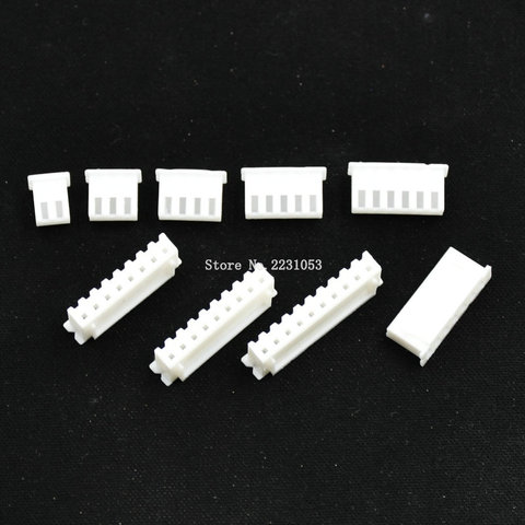 Connecteur de fil électrique XH2.54, boîtier en plastique, pas de 2.54mm, 2P 3P 4P 5P 6P 7P 8P 9P 10 broches, 50 pièces ► Photo 1/2