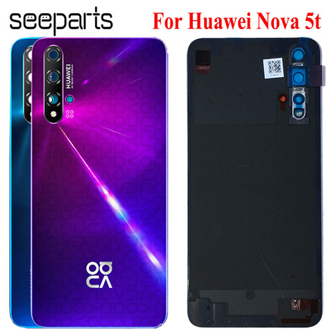 Nouveau dos pour Huawei Nova 5t couvercle de batterie Honor 20 se boîtier de porte arrière boîtier arrière remplacé téléphone Huawei Honor 20se couvercle de batterie ► Photo 1/6