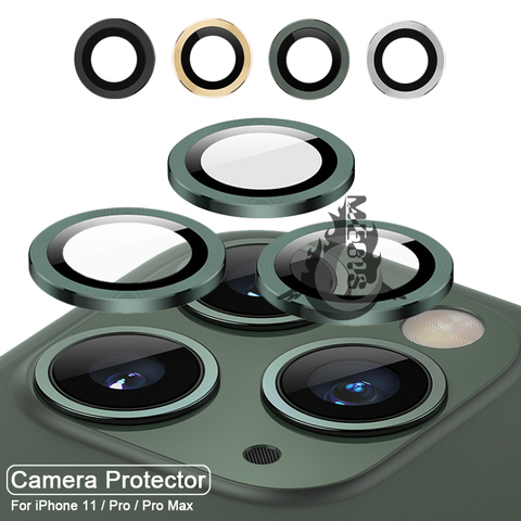 Protecteur d'appareil photo pour IPhone 11/12 Pro Max verre trempé sur IPhone 11 12 Mini pro verre de protection couleur caméra protecteur lentille ► Photo 1/6