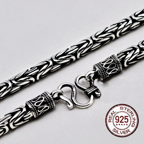 S925 métal faisant la fabrication de bijoux à la main collier 4MM 5MM 6MM largeur roi chaîne pour hommes collier ► Photo 1/6