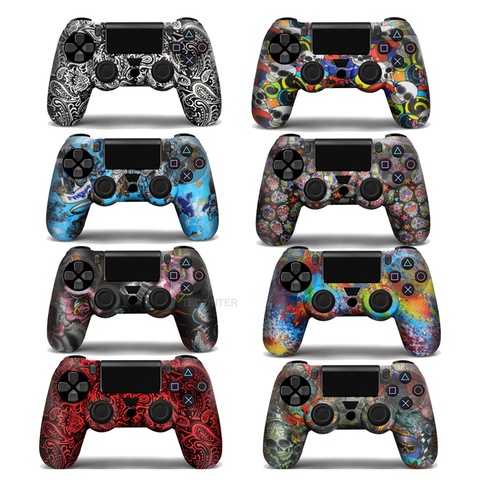 Housse de protection en caoutchouc pour manette Sony PS4, étui en Silicone pour manettes de jeu PS4, capuchon pour 2 manettes ► Photo 1/6