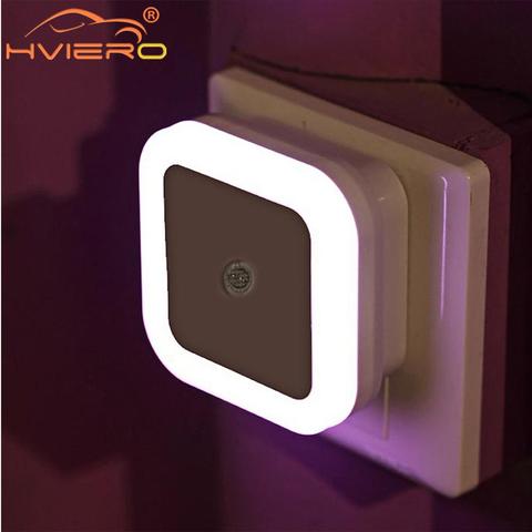 1 pièces MIni LED veilleuse capteur contrôle Induction économie d'énergie dormir veilleuse 110V-220V pour chambre de bébé couloirs ► Photo 1/4