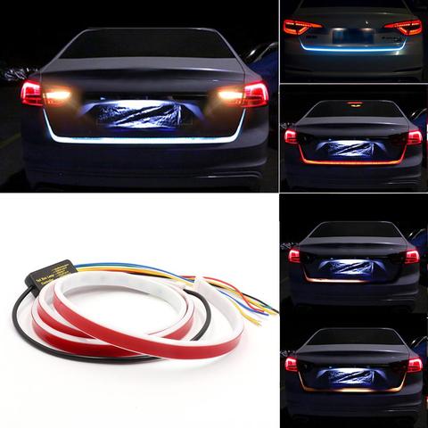 Banderole dynamique flottante de voiture 120cm/150cm, bande LED supplémentaire, feu Stop, clignotant de frein arrière de coffre ► Photo 1/6