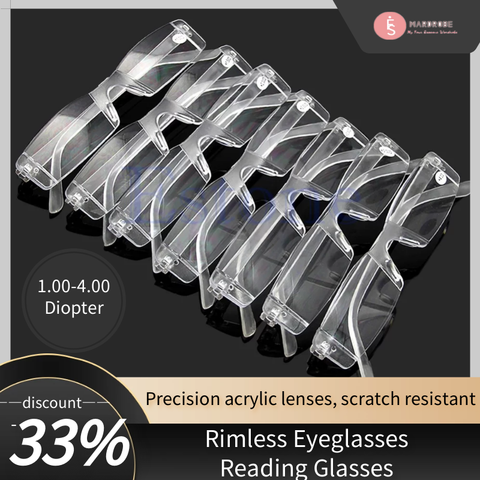 1Pc lunettes clair sans monture lunettes de lecture presbytie 1.00-4.00 dioptrie oculos de grau oculos leitura ► Photo 1/5