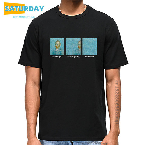 T-shirt Homme, Streetwear, humoristique et Hip-Hop, 100% coton, Van Gogh Van Goghing Van Gone, livraison directe ► Photo 1/6