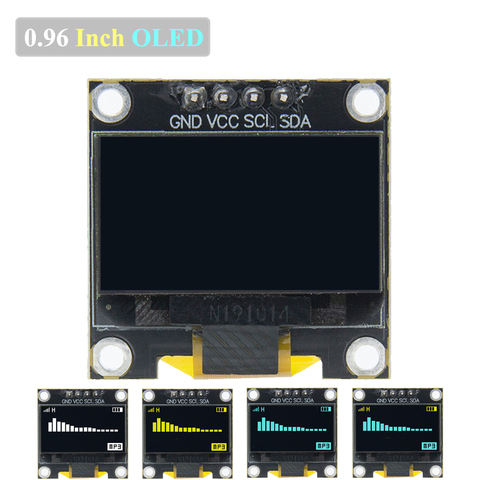 0.96 pouces IIC série blanc OLED Module d'affichage 128X64 I2C SSD1306 LCD écran carte GND VCC SCL SDA 0.96 