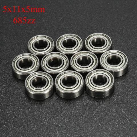 Roulements à billes à une rangée, en acier Miniature à haute teneur en carbone, 10 pièces, 5*11*5mm, à Double blindage ► Photo 1/6