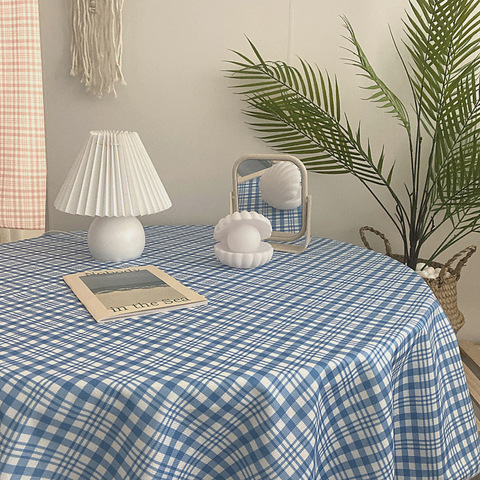 Nappe de Table pour blogueur coréen Ins avec nappe, arrière-plan rétro, tissu accessoire pour Photo sauvage, tapis de pique-nique, outils de cuisine à carreaux ► Photo 1/6