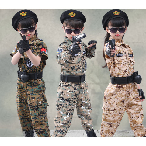 Uniforme militaire de carnaval pour garçons, 100-170cm, cadeau d'anniversaire pour enfants, Costume de l'armée pour adolescents, veste de Cambat, Costume de Cosplay d'halloween ► Photo 1/6