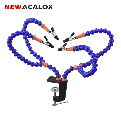 NEWACALOX – pince de Table en plastique, support de fer à souder, fixation PCB, mains utiles, Station de soudage, outils de réparation, étau d'établi ► Photo 1/6