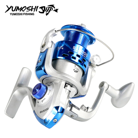 YUMOSHI moulinet de pêche carpe moulinet de filature carbone avant et arrière traîne 18KG Max glisser 12BB bobine bateau de mer bobine ► Photo 1/6