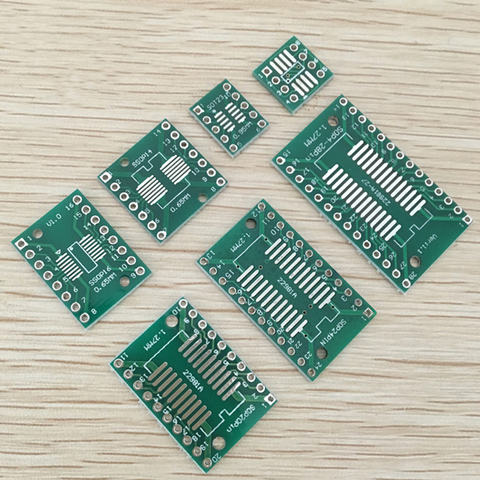 35 pièces/lot carte PCB Kit de bricolage SMD tour à DIP adaptateur convertisseur plaque SOP MSOP SSOP TSSOP SOT23 8 10 14 16 20 24 28 SMT à tremper ► Photo 1/1