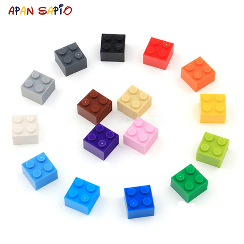 300 pièces 2x2 points bricolage blocs de construction épais chiffres briques éducatifs créatifs en plastique jouets pour enfants Compatible avec 3003 ► Photo 1/5