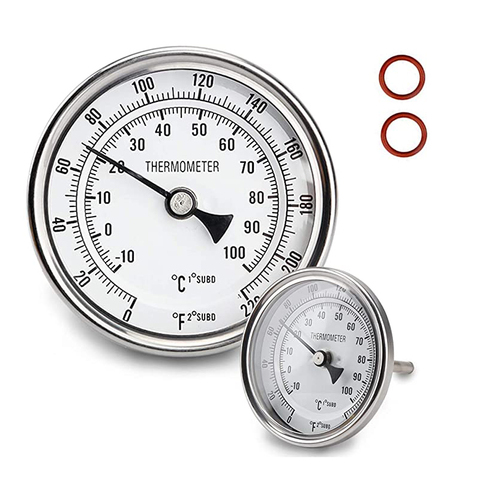 Kit de thermomètre bi-métal sans soudure, thermomètre à bière à cadran, 3 