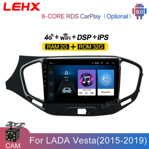 Autoradio Android 9.0, 2 go RAM, 32 go ROM, Navigation GPS, 2 din, lecteur multimédia pour voiture LADA Vesta Cross Sport (2015, 2016, 2017, 2022) ► Photo 1/6