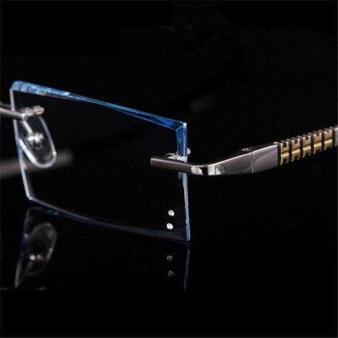 Lunettes sans monture lunettes de Prescription monture titane lunettes optiques homme myopie hyperopie Prescription Progressive 88 ► Photo 1/5