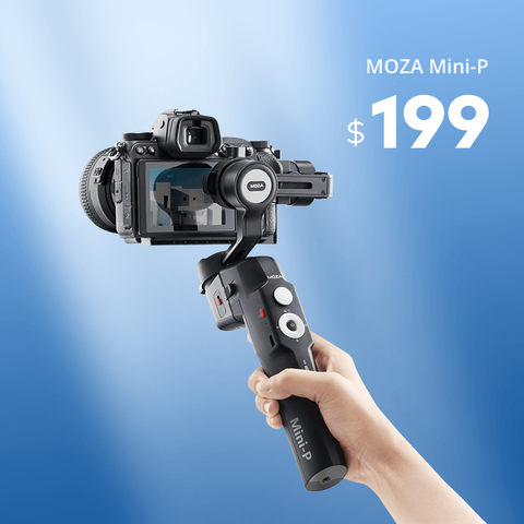Moza Mini P stabilisateur de cardans à main 3 axes Selfie stick pour caméras d'action sans miroir Smartphones Maxload 900g pour iPhone ► Photo 1/6