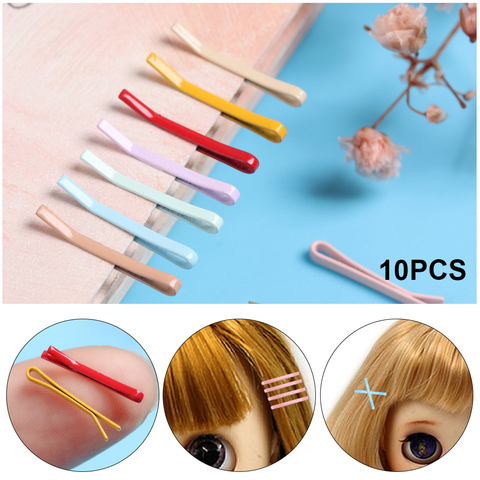 10 pièces 1.5CM poupée Mini pince à cheveux pince à tête en métal poupée mignonne épingle à cheveux chapeaux fille cadeau d'anniversaire jouets enfants bricolage poupée accessoires ► Photo 1/6