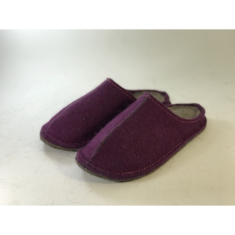 Pantoufles femmes accueil feutre sur chaussures à semelles autres 100% laine ► Photo 1/3