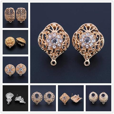 1 paire femmes africaines boucles d'oreilles de mariage connecteur Linkers bijoux accessoires pour nigérian suspendus boucles d'oreilles ensemble conceptions ► Photo 1/6