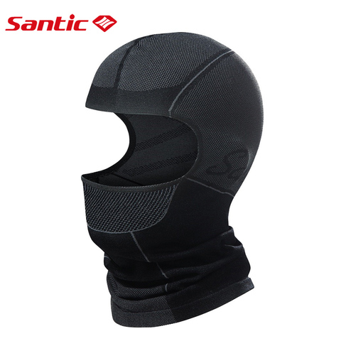 Santic – masque facial de cyclisme en polaire, garde au chaud, coupe-vent, couvre-chef Anti-transpiration, casquette respirante, taille unique ► Photo 1/6