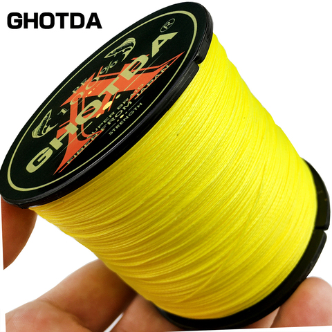 GHOTDA 4 brins 300M japonais tressé ligne de pêche Multifilament ligne de pêche filature carpe pêche carpe 10-120LB ► Photo 1/6