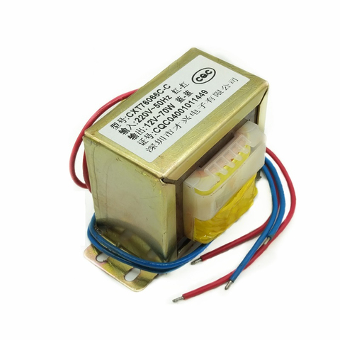 Transformateur de puissance, amplificateur à bobine Audio 70W EI66 DB-70VA 220V à AC simple/, basse fréquence isolé ► Photo 1/6