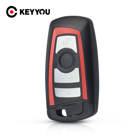 KEYYOU – coque de clé télécommande intelligente pour BMW, 3/4 boutons, pour modèles CAS4, f3, 5, 7, série E90, E92, E93, X5, F10, F20, F30, F40 ► Photo 1/6