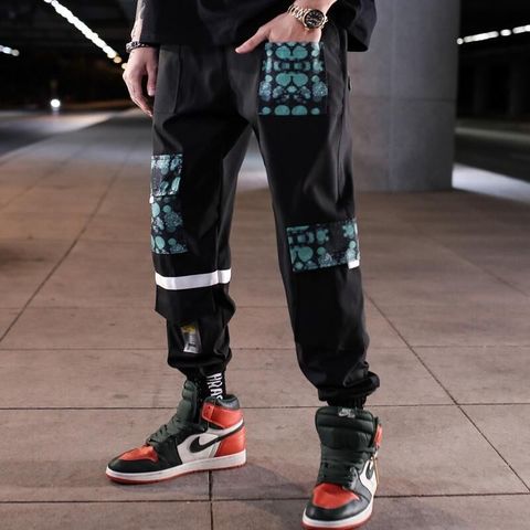 Mode imprimé hommes sarouel Hip Hop décontracté Streetwear Joggers hommes été mode élastique taille pantalon ► Photo 1/6