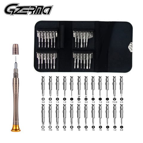 GZERMA 25 en 1 ordinateur portable téléphone Mobile réparation outils Kit précision tournevis ensemble pour Apple Macbook Air Pro iPad réparation démontage ► Photo 1/6