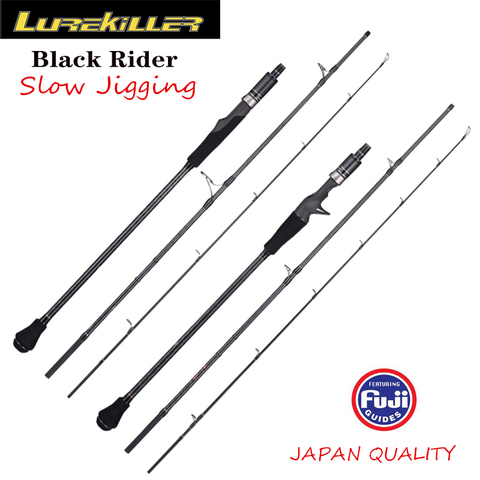 Lurekiller – canne à pêche Black Rider japon Fuji, partie 3, Portable, Slow Jigging, 1.91M, expédition/moulage, Hi Power X, en carbone, pour bateau ► Photo 1/6