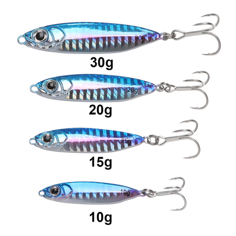 10/15/20/30g jig Shone appât dur pêche plume métal gabarits leurre accessoires coloré manivelle Minnow coulant appâts filature ► Photo 1/6